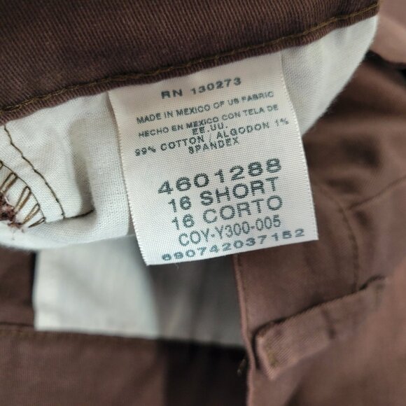 Lee Womens Pants 16S Petite 16P Relaxed Fit at Waist Brown Straight Leg BRO14E - Picture 8 of 9